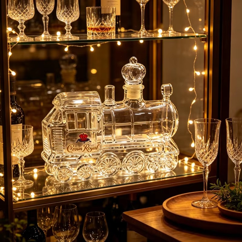 Vintage Steam Train Glass Deca - Vintage Collectible Liquor Bottles recension och pris