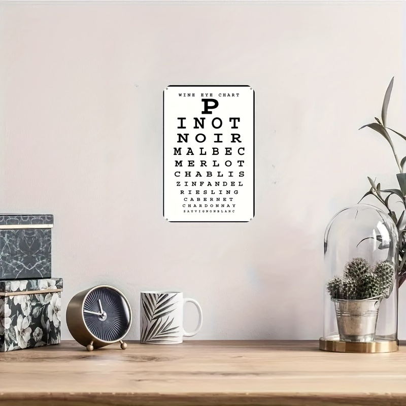 Vintage Wine Eye Chart Metal S - Vintage Collectible Plates recension och pris
