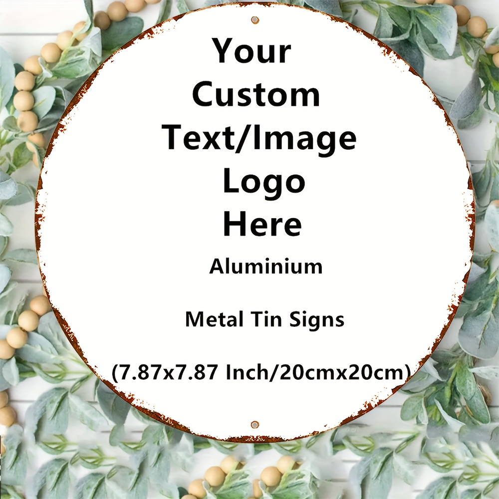 Custom Round 2D Metal Tin Sign - Vintage Collectible Plates recension och pris