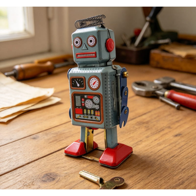 Vintage MS294 Tin Wind-Up Robo - Vintage Collectibles Store recension och pris