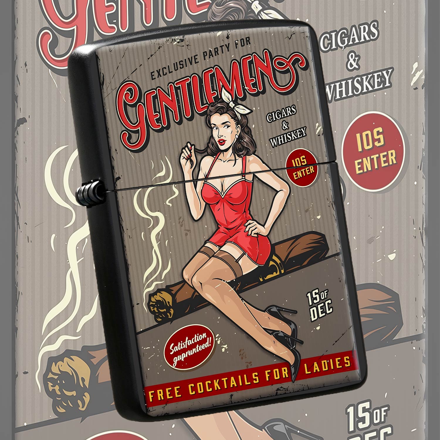 Vintage Gentlemen Party Pinup  - Vintage Collectible Posters recension och pris